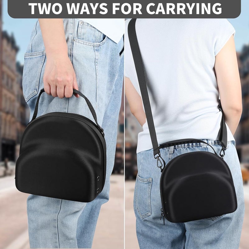 GERMUN Hard baseball hat case, Hat Carrier Travel Case with Adjustable Shoulder Strap, Hat cap case for 3 Baseball Caps - Perfect for Traveling & At-Home Storage (Black with Grey) - Image 5